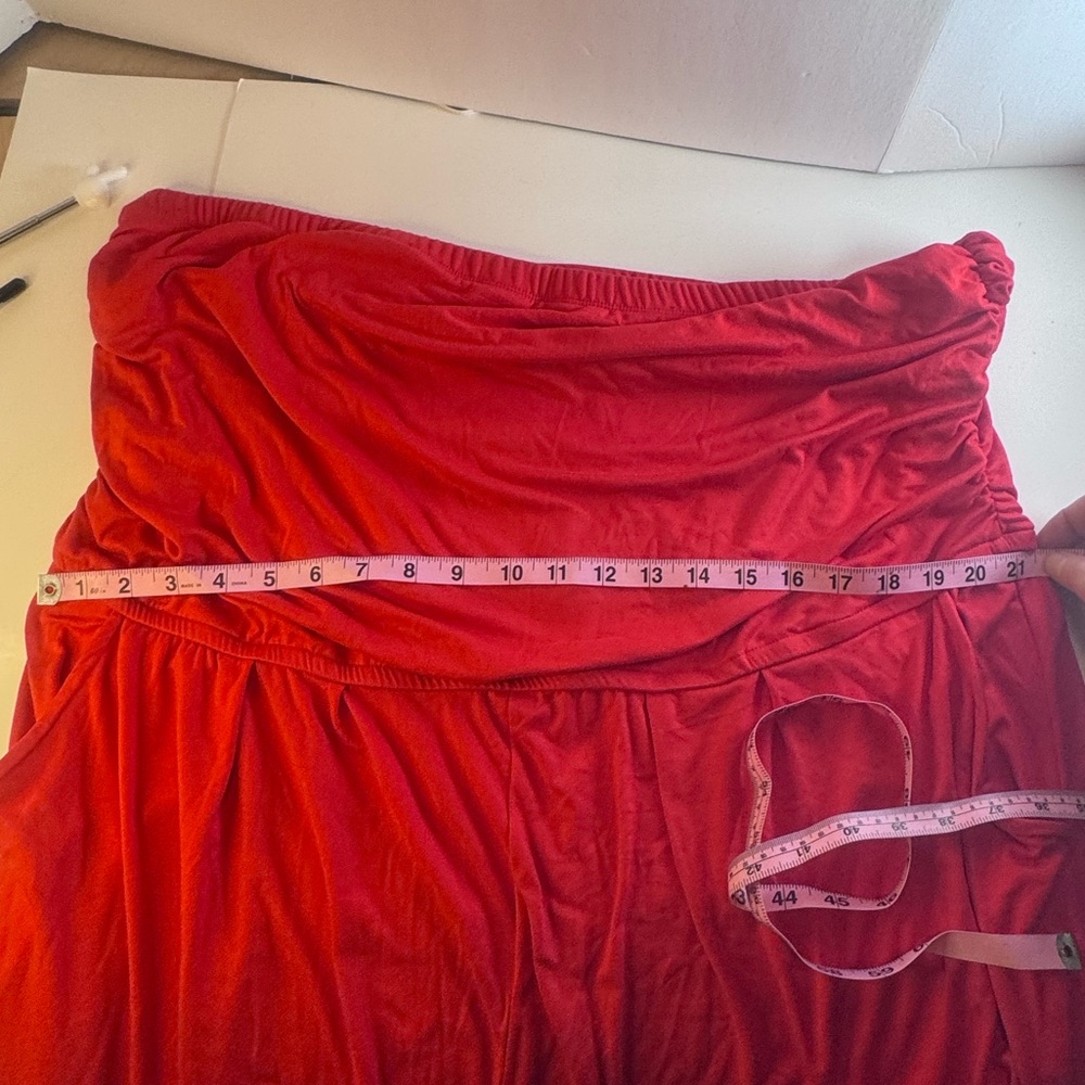 Rouge Collection Strapless Red Harem Jumpsuit – Size 4X - Picture 10 of 13